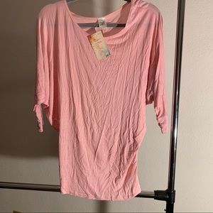 NWT Pink Dolman Tunic Size Large